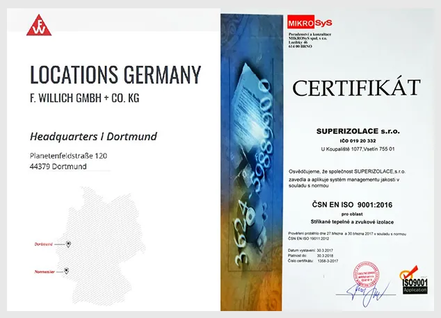 certifikace superizolace