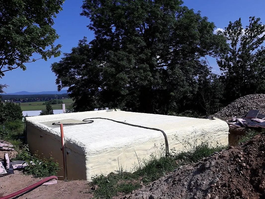 Realizace stříkané PUR izolace – reference Superizolace 58