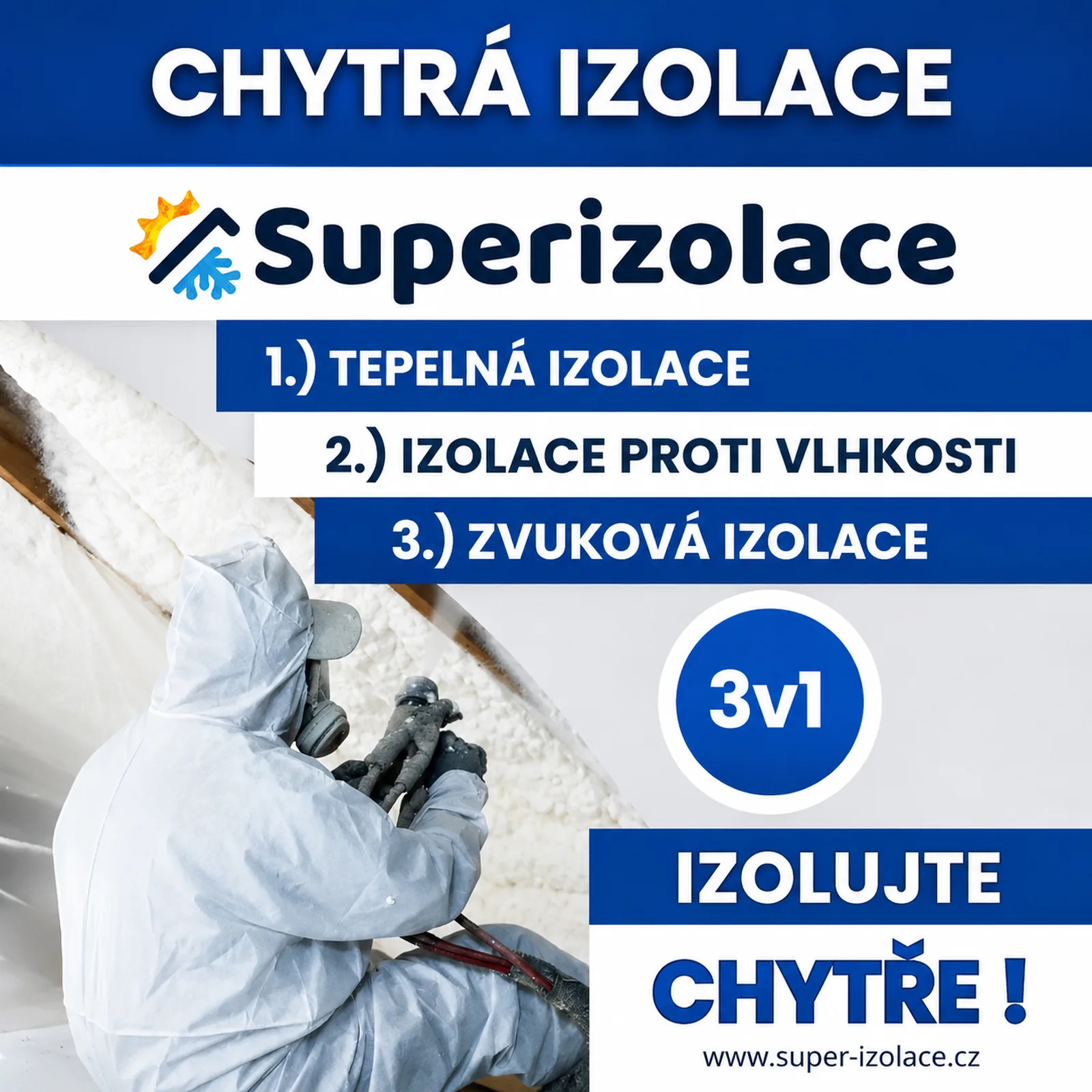Chytrá izolace Superizolace – tepelná izolace, izolace proti vlhkosti a zvuková izolace v jednom